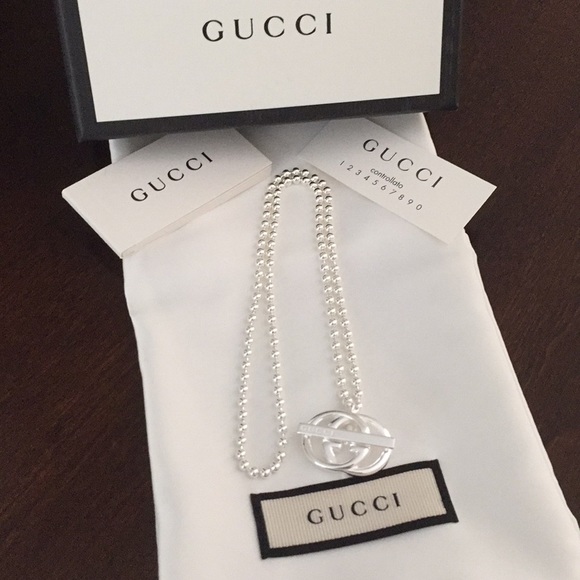 NWT Gucci “Britt”Sterling Silver Toggle - Picture 5 of 5